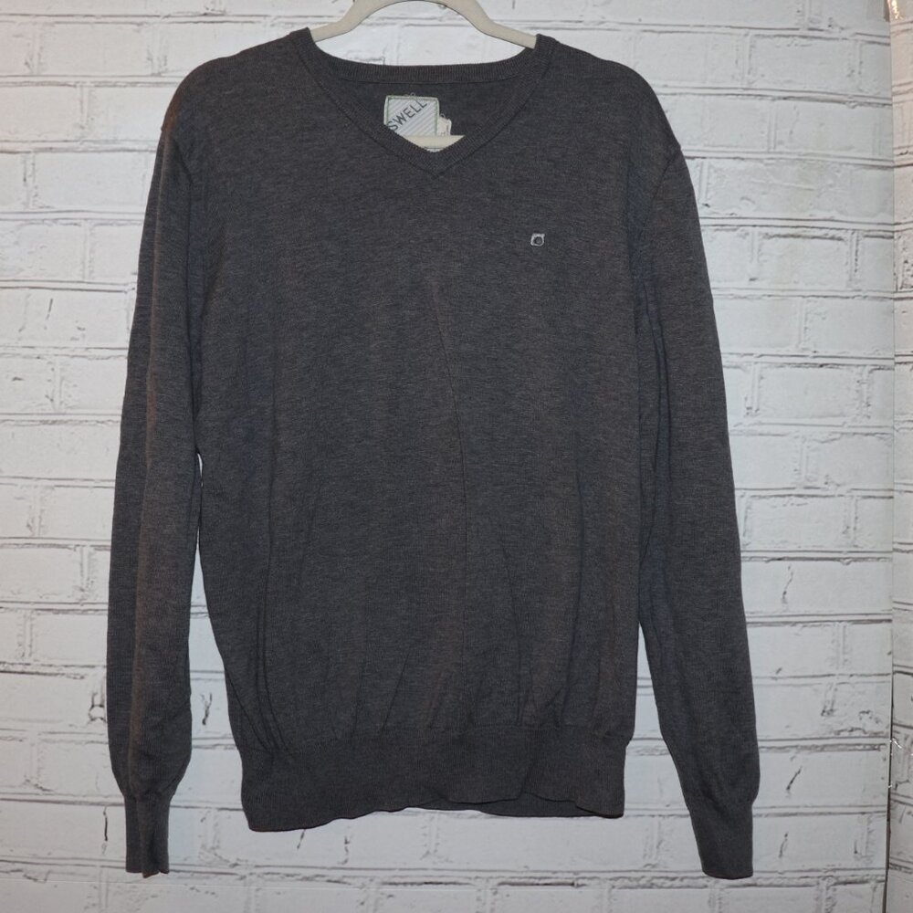 🌫️✨ Swell Men’s Gray Knit Sweater · Size XL